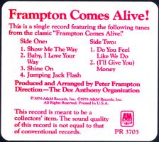 Peter Frampton Sticker, Picture Disc