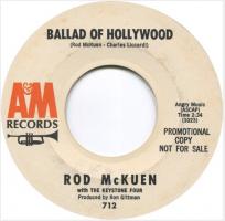 Rod McKuen: Ballad Of Hollywood US Promo 7-inch