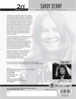 Sandy Denny: 20th Century Masters the Millennium Collection US Sellsheet