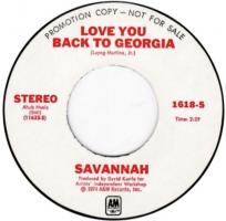 Savannah: Love You Back to Georgia US promo 7-inch