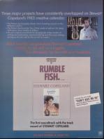 Stewart Copeland: Rumble Fish US ad