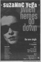 Suzanne Vega: When Heroes Go Down Britain ad