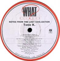 Tonio K.: Notes From the Lost Civilization US vinyl album