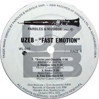 Uzeb: Fast Emotion Canada vinyl album