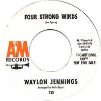 Waylon Jennings: Four Strong Winds/Just to Satisfy You US Promo 7-inch