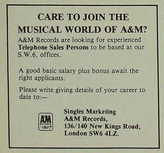 A&M Records, Ltd. ad for telephone sales