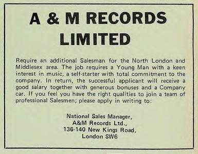 A&M Records Ltd. employment ad